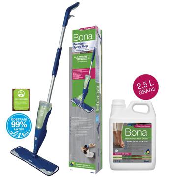 Bona Premium Spray Mop na tvrdé podlahy + 2,5 l čistič ZDARMA